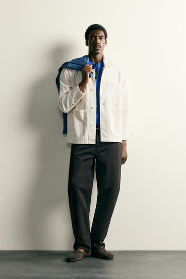 RELAXED FIT POCKET JACKET - Ecru by Zara - Image 0