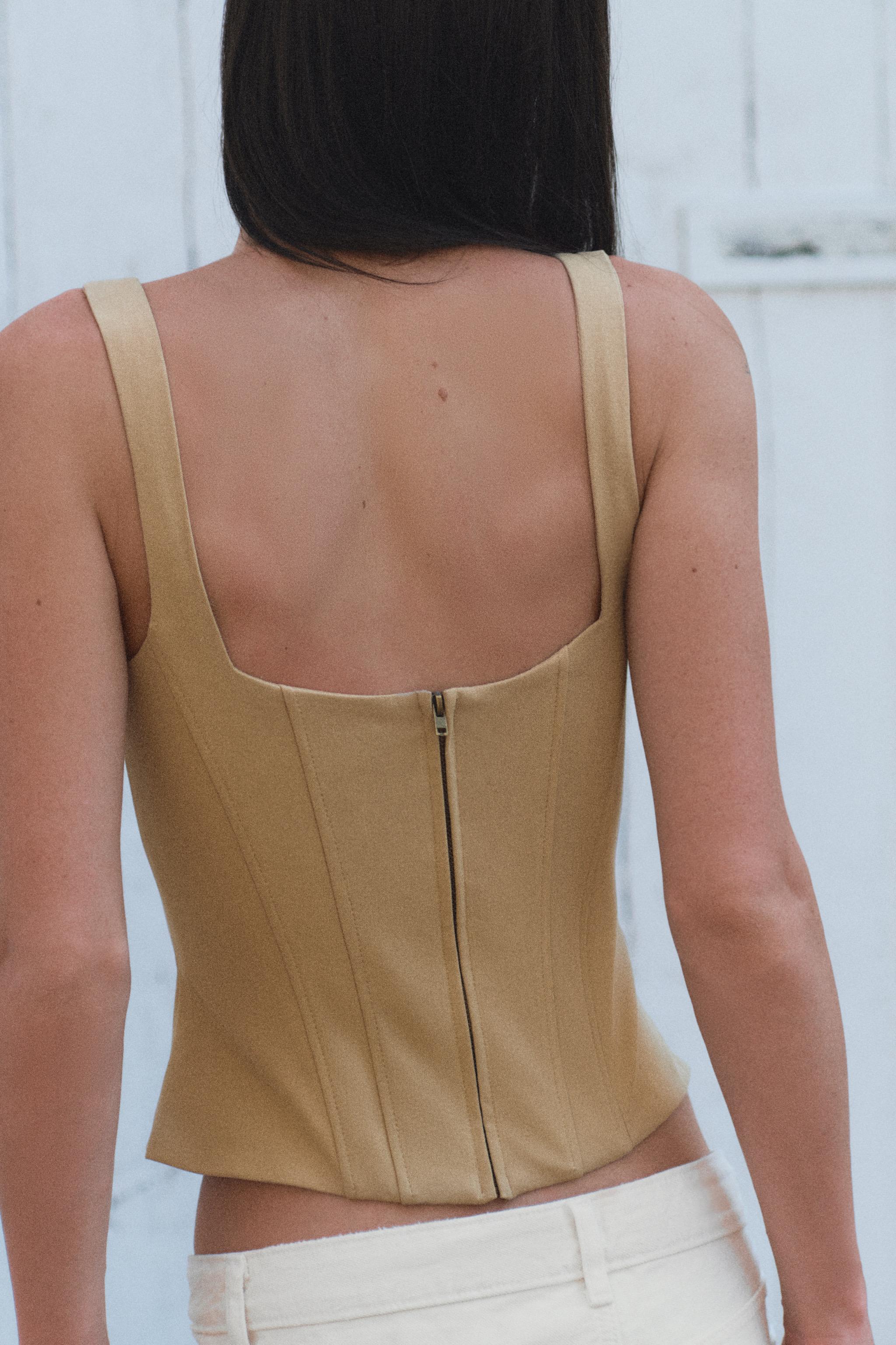 BUTTONED CORSET TOP - thumbnail 4