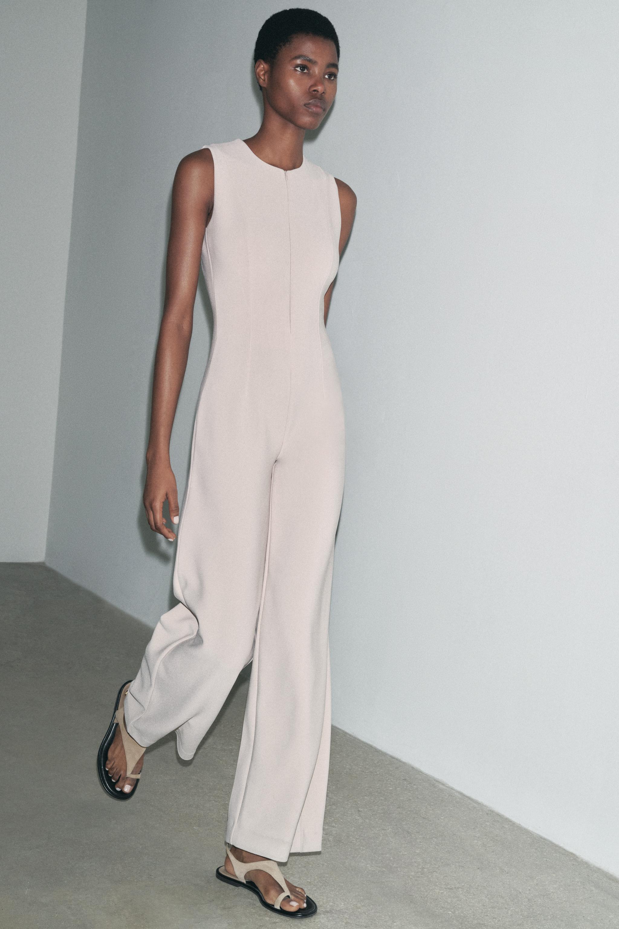 Jumpsuit Mono Manga Larga Zara Mono Largo Mono Bolsillos Zara Zara