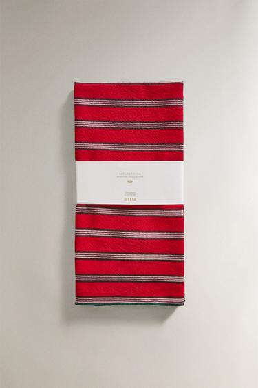 PACK OF DYED COTTON CHRISTMAS TEA TOWELS (PACK OF 2) - Red by Zara - Image 4