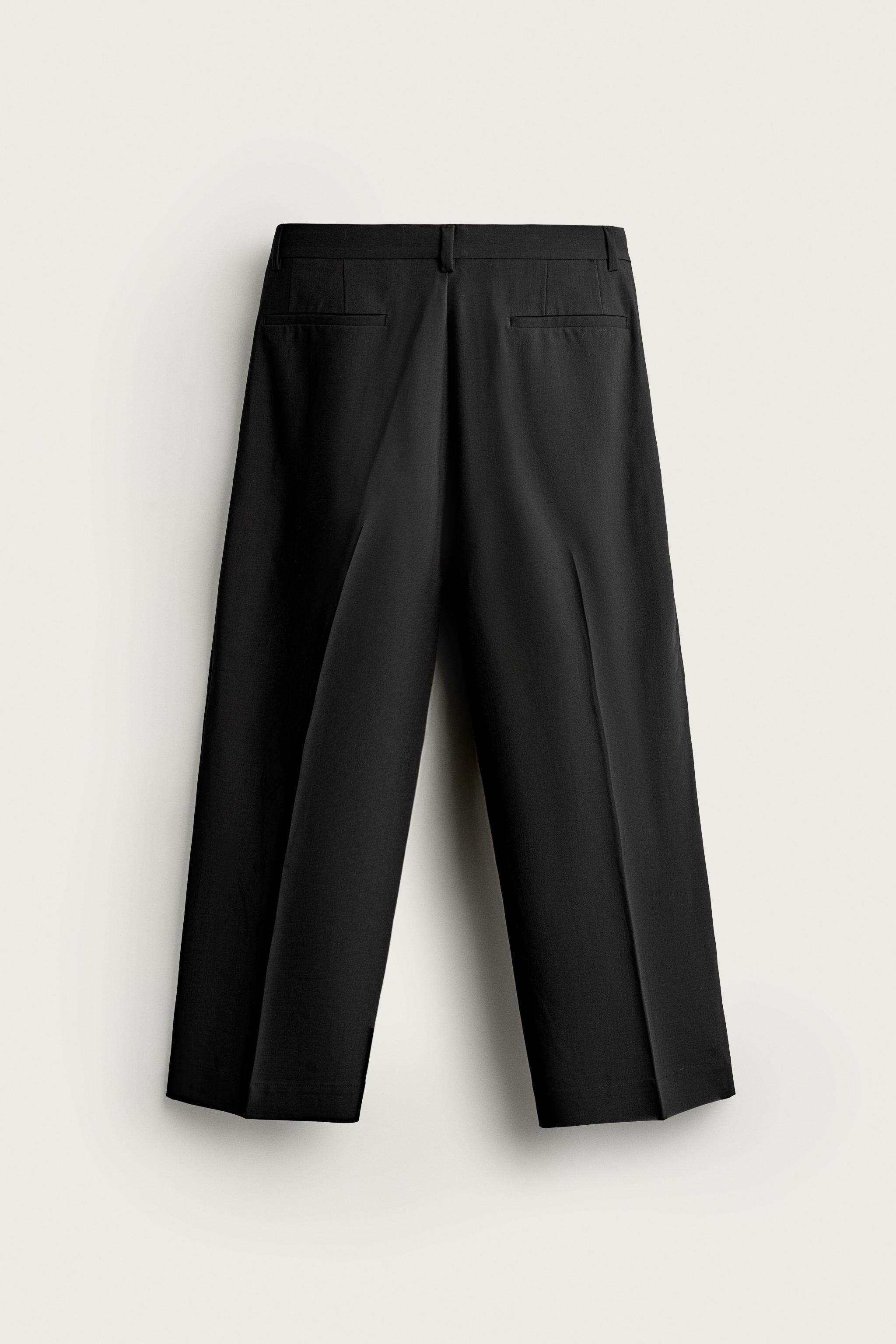 Zara RELAXED FIT PİLİLİ PANTOLON görsel 7