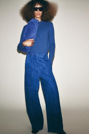 PULL BASIQUE AVEC CACHEMIRE ET LAINE - Bleu roi de Zara