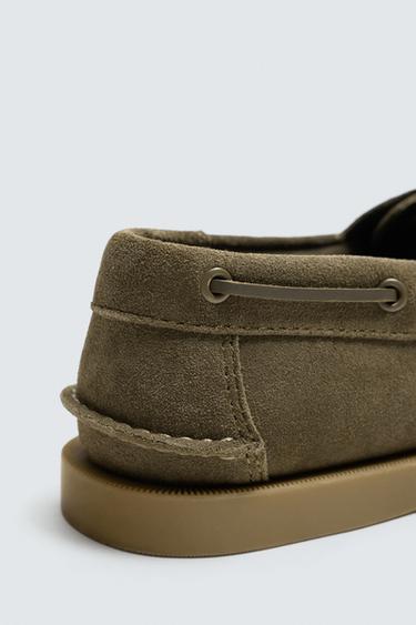 CHAUSSURE NAUTIQUE CUIR - Vert de Zara - Image 6