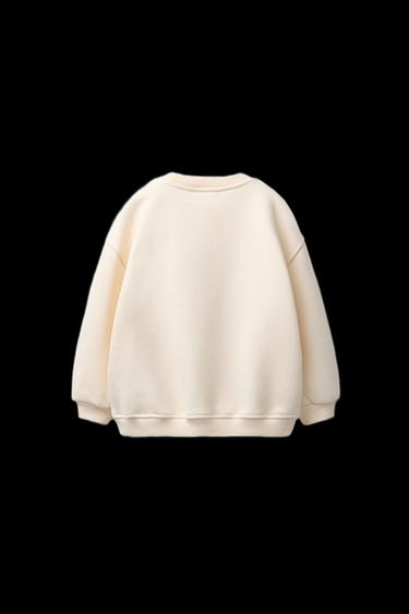 SUDADERA APLIQUE CROCHET - Crudo de Zara