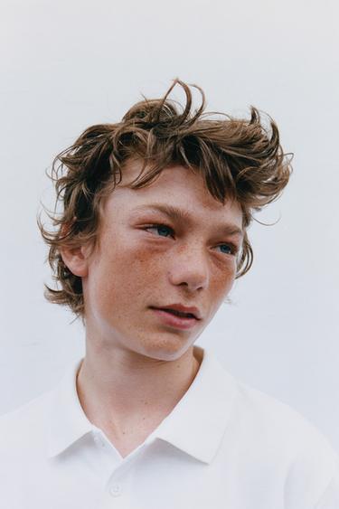 Zara BASIC PIQUÉ POLO - White