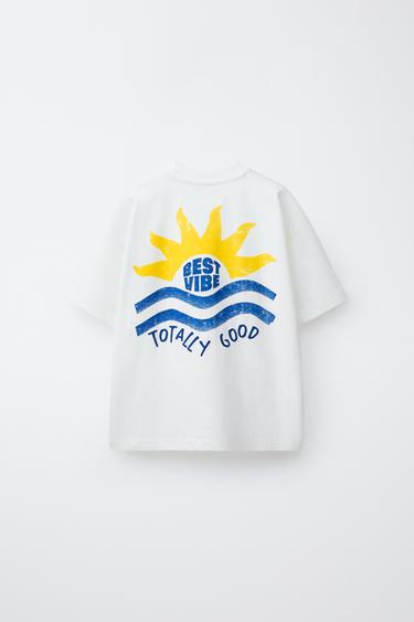 SURFER PRINT T-SHIRT - White by Zara - Image 1