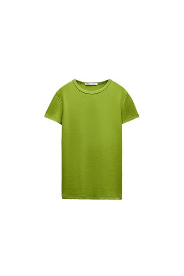 SHORT SLEEVE RIB TOP