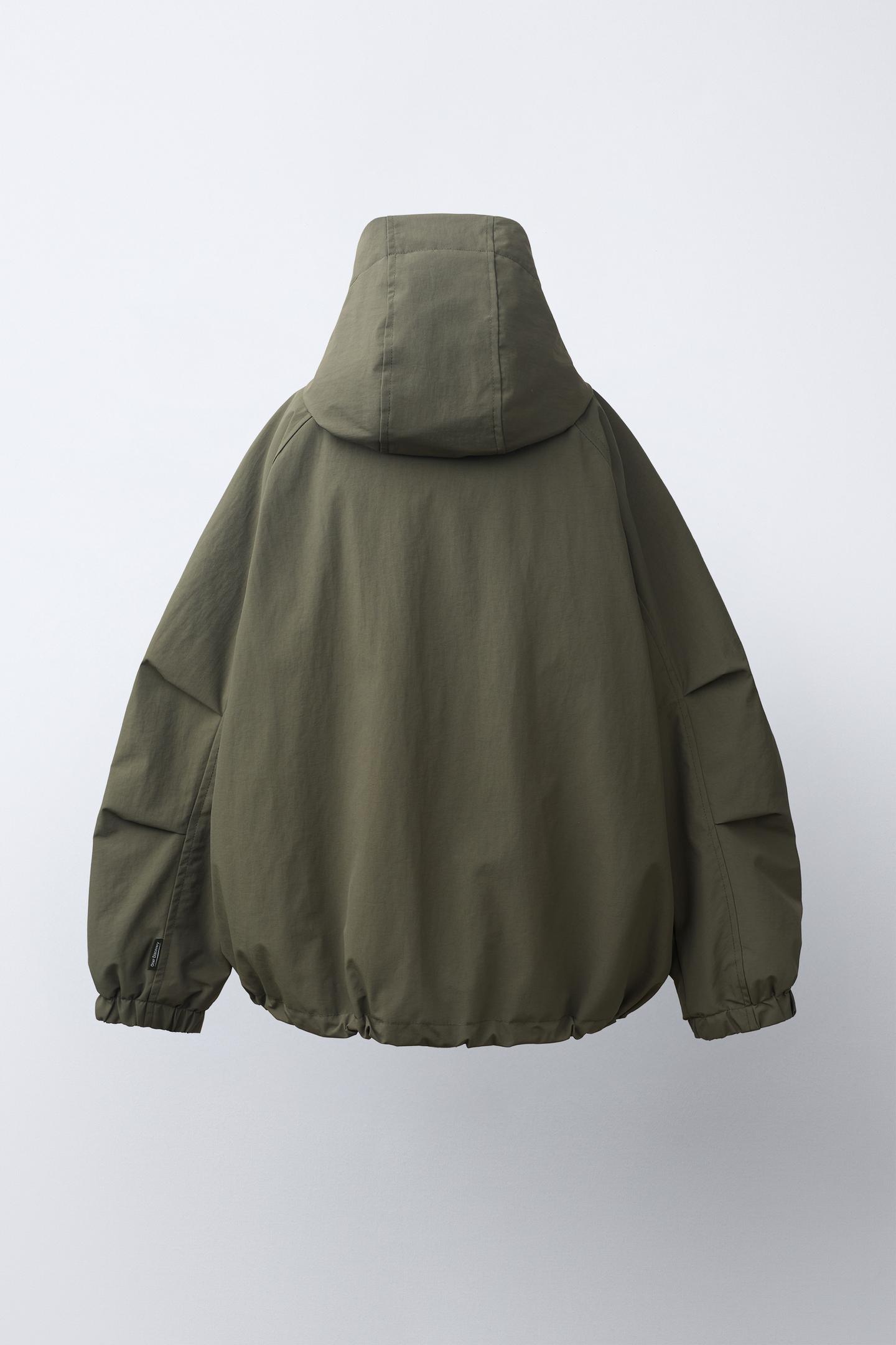 Детский пуховик Zara Water-Repellent, цвет: Хаки — фото 4