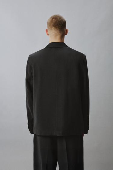 FLUID RELAXED FIT BLAZER - Black by Zara - Image 2