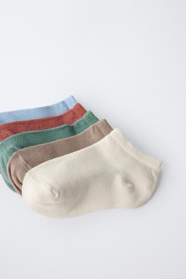 PACK CINCO CALCETINES CORTOS - Multicolor de Zara