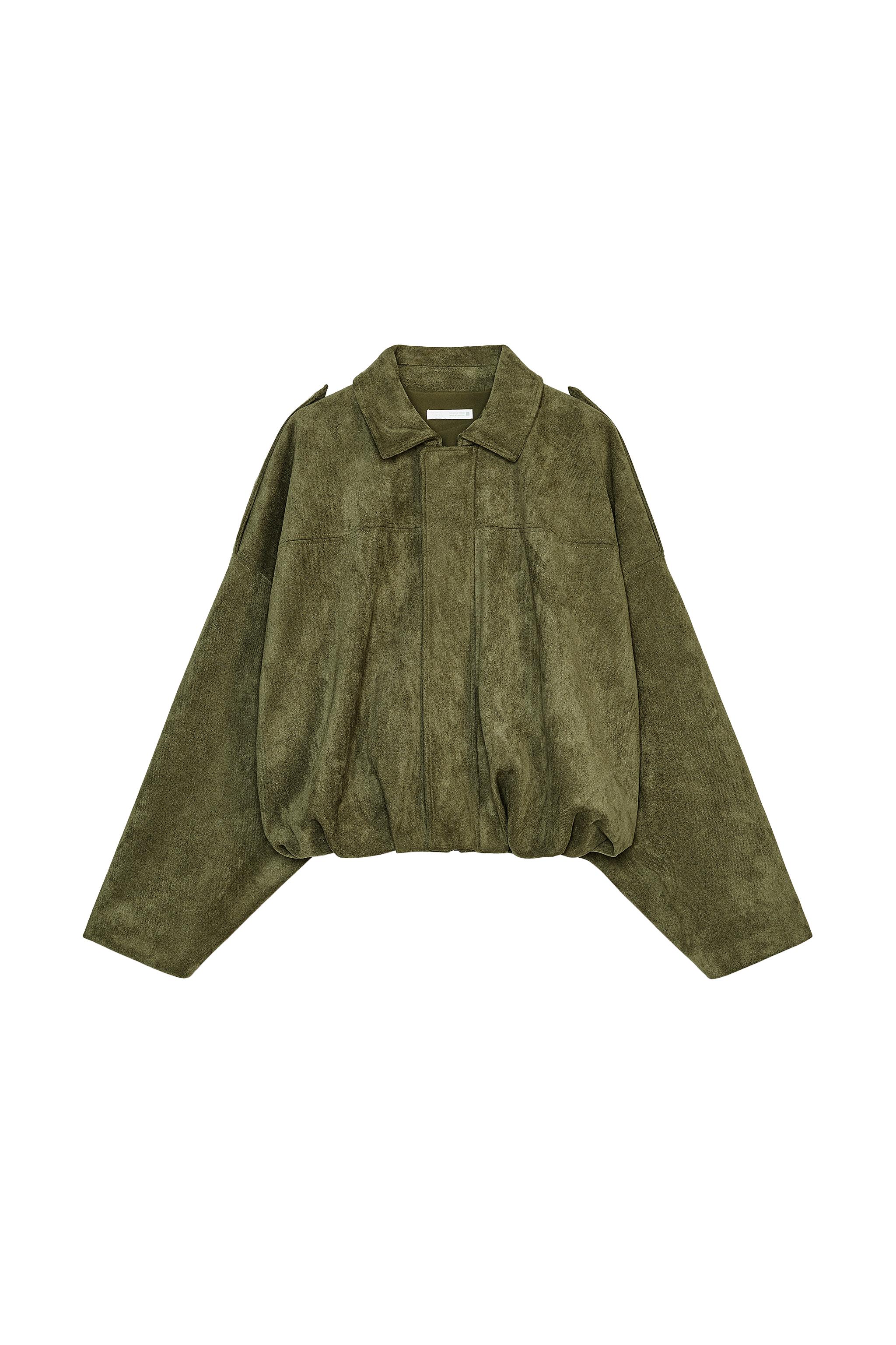 SUEDE EFFECT BOMBER JACKET