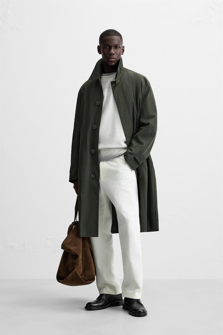 テクニカル RELAXED FIT トレンチコート - カーキ | ZARA Japan / 日本