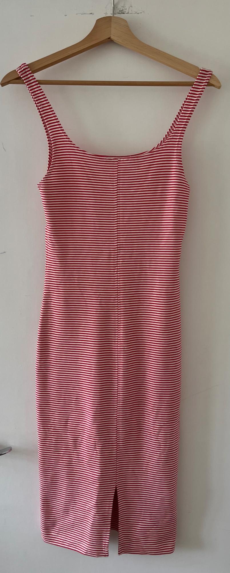 STRAPPY SLIM FITTING MIDI DRESS WITH BACK SPLIT - Image 2
