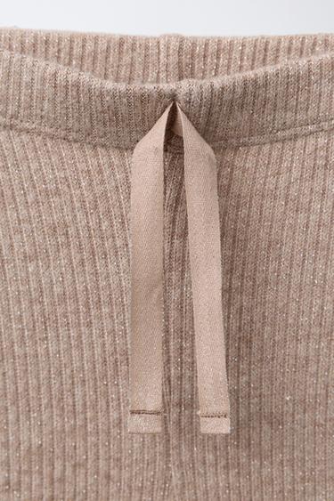 SHINY FLARE LEGGINGS - camel by Zara - Image 2