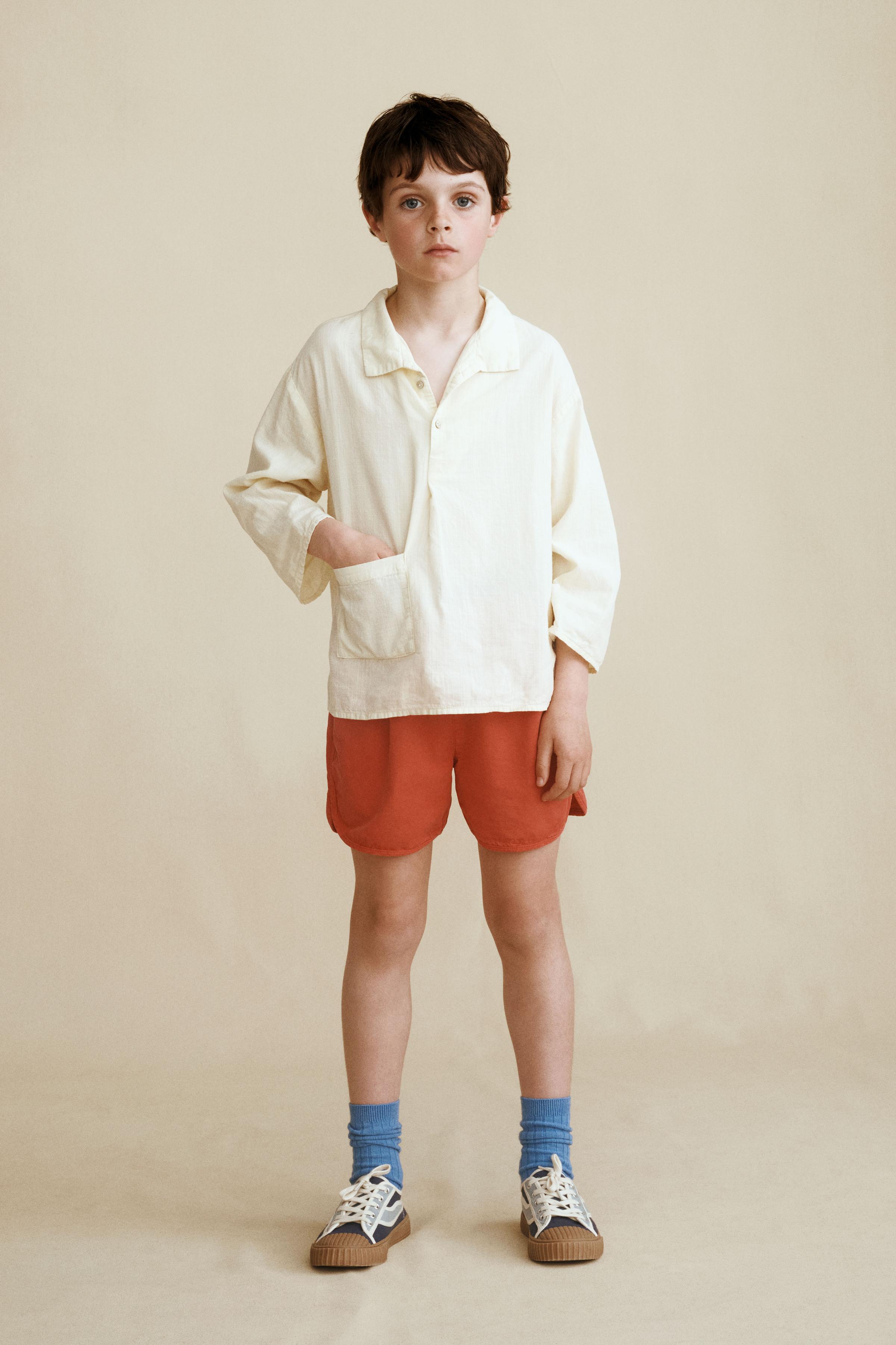 Детские рубашки Zara PLEATED SHIRT CREATED BY CARAMEL LONDON X