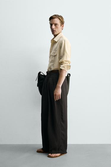 CHEMISE FLUIDE À POCHES - Écru de Zara - Image 3