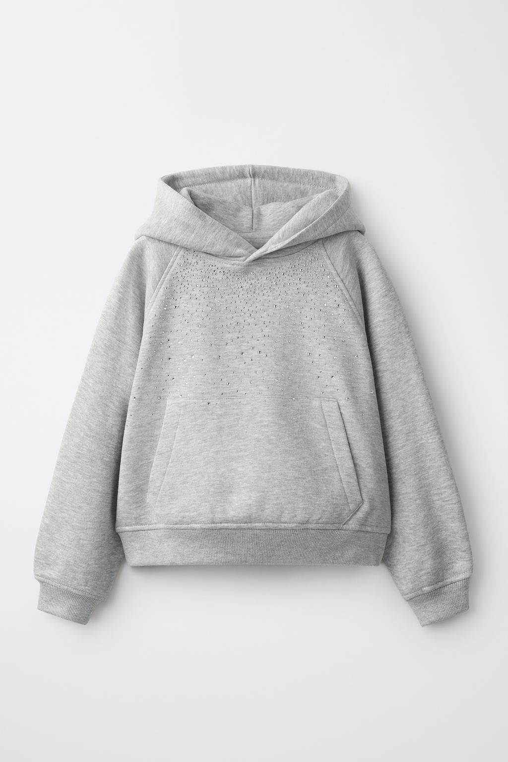 HOODIE WITH RHINESTONE APPLIQUÉ