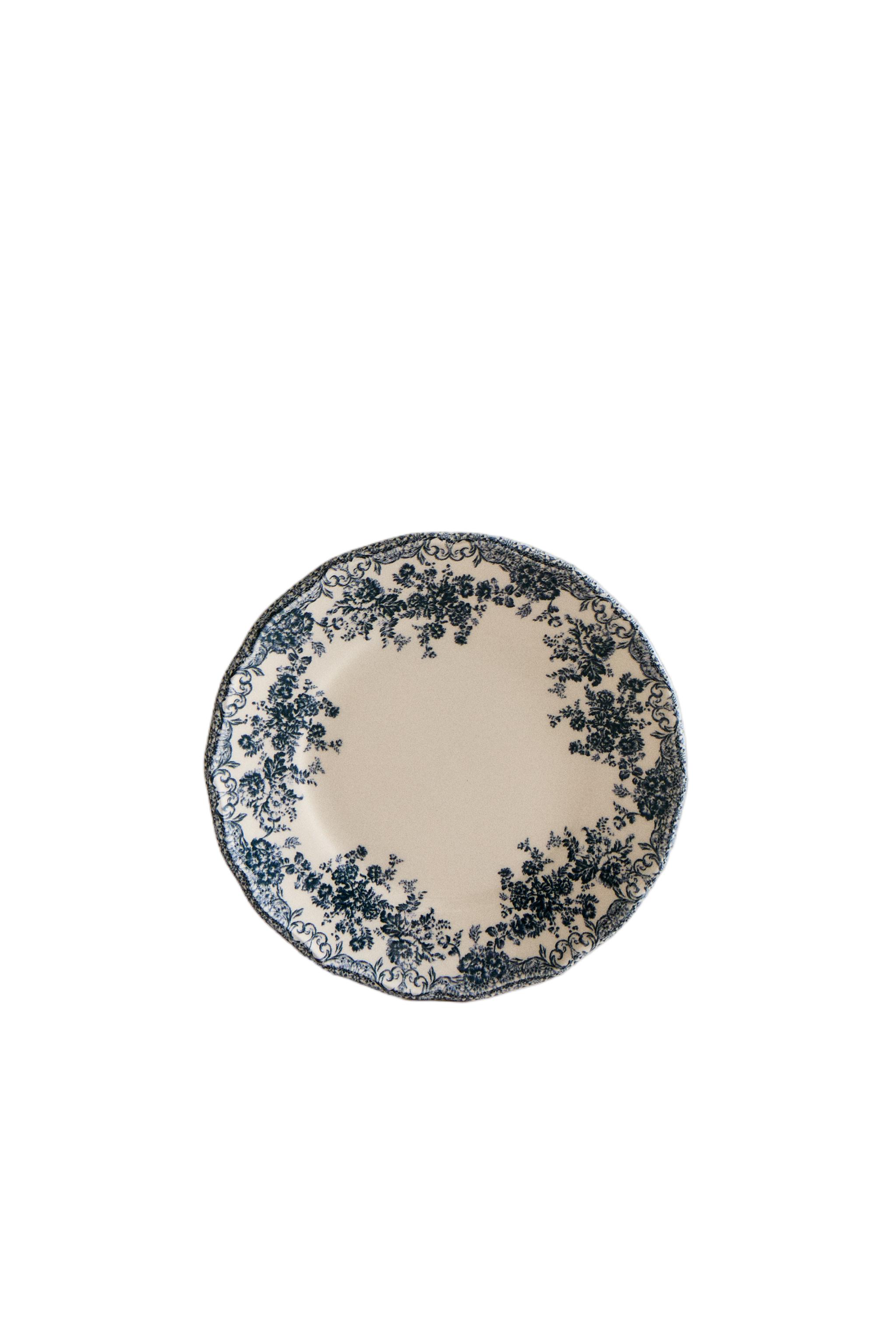 FLORAL EARTHENWARE SIDE PLATE - Blue | ZARA United States