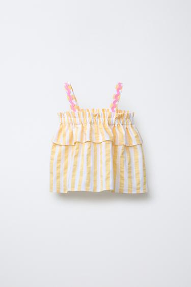 TOP RAYURES ONDULINE CASA LAWA © X ZARA KIDS - Jaune de Zara - Image 1