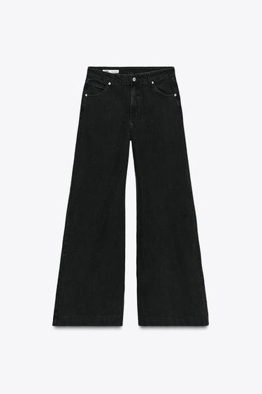 JEANS Z1975 PALAZZO TIRO ALTO - Negro de Zara - Imagen 0