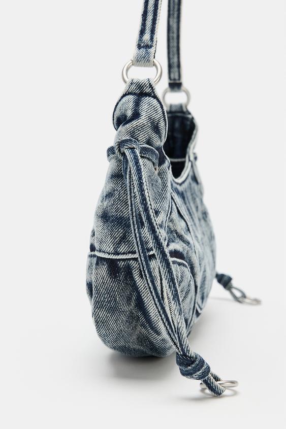 デニム風ショルダーバッグ - デニムブルー | ZARA Japan / 日本 【新品 