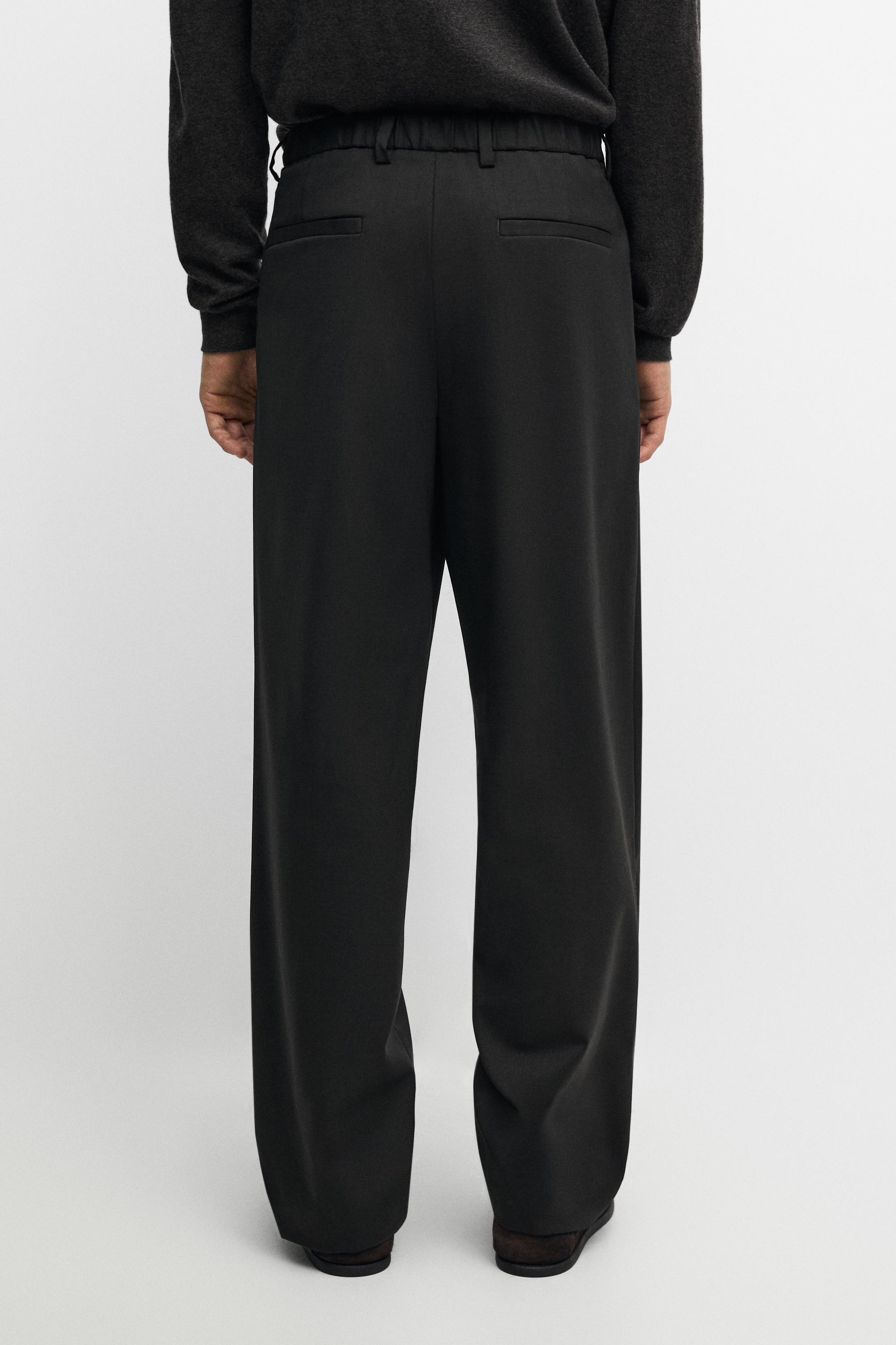 wool blend cool darted pants