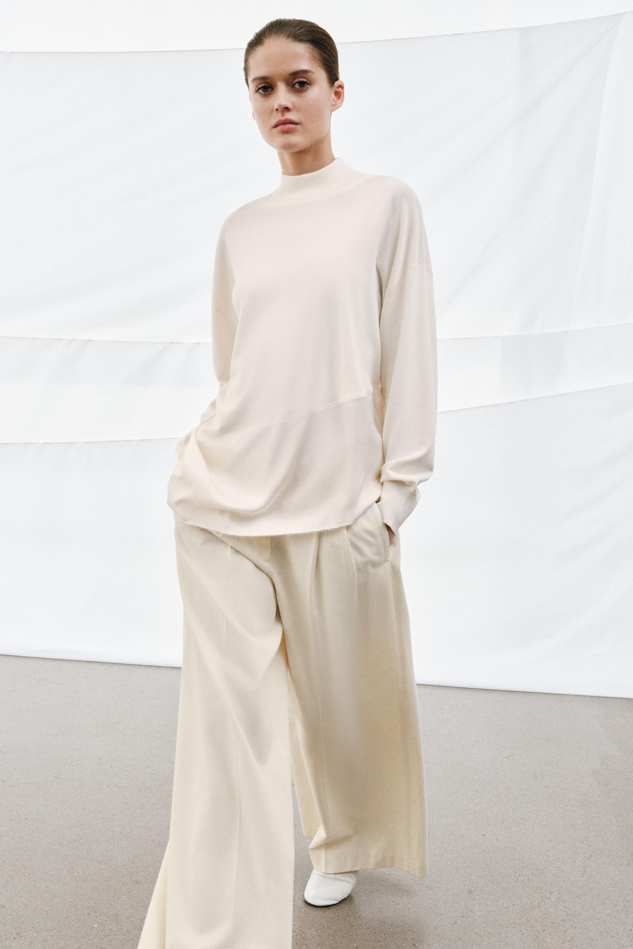 ASYMMETRIC COMBINED KNIT JUMPER