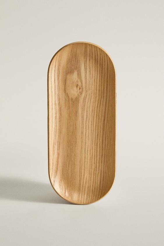 PLATEAU BOIS OVALE - Beige clair de Zara - Image 0