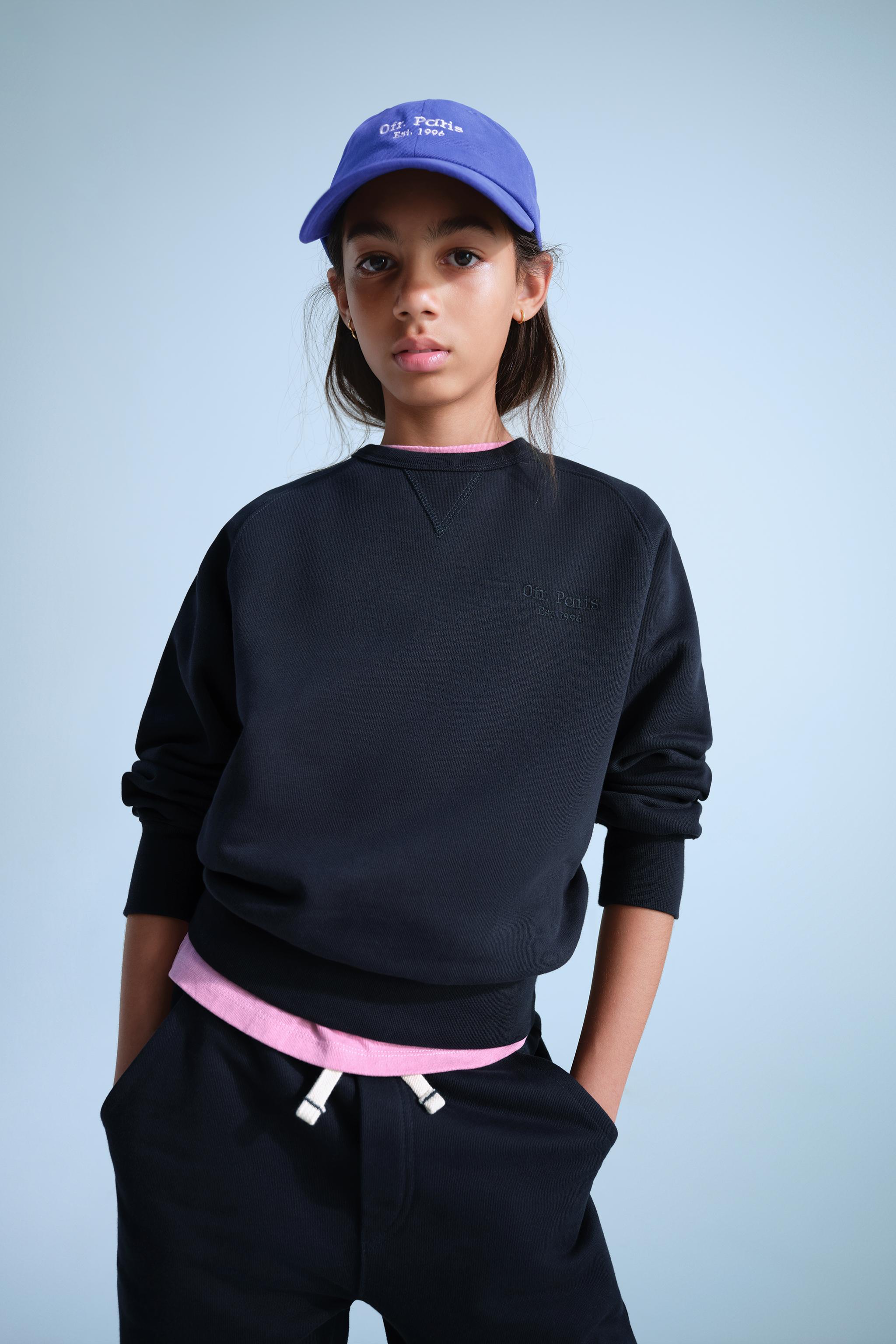 0FR. PARIS X ZARA EMBROIDERED TEXT SWEATSHIRT