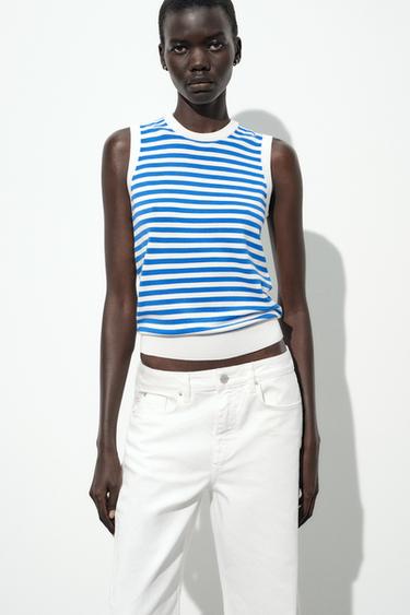 SLEEVELESS KNIT TOP - striped by Zara