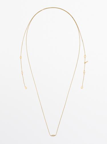 Zara Multi-way necklace with pieces - Golden