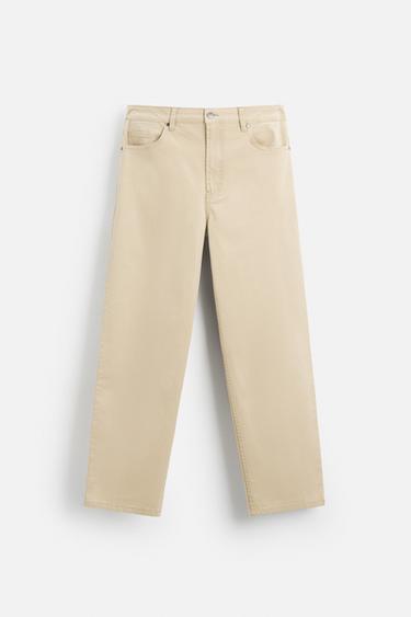 PANTALÓN STRAIGHT FIT - Tostado de Zara