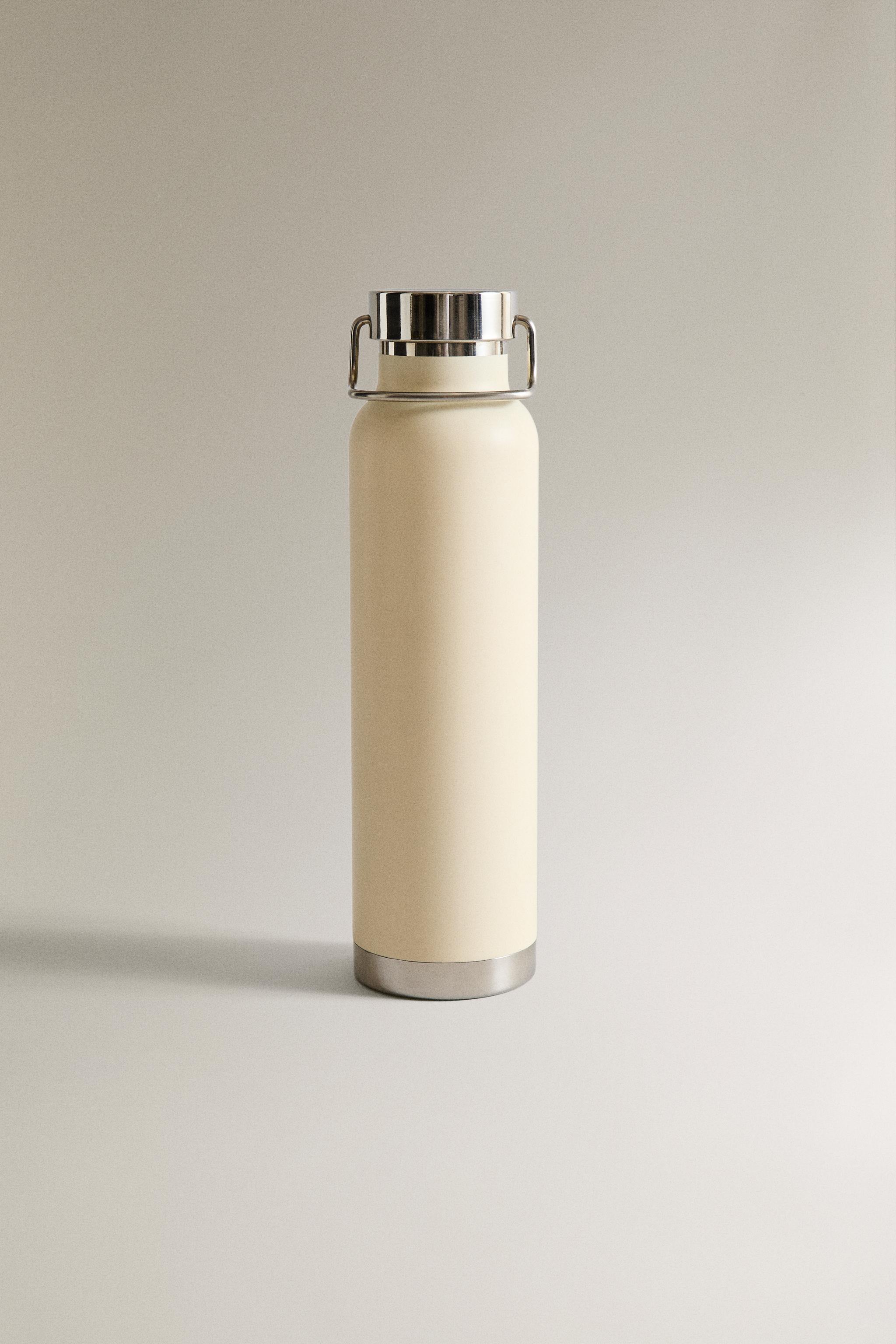 LACQUERED STAINLESS STEEL BOTTLE - Ecru | ZARA United States