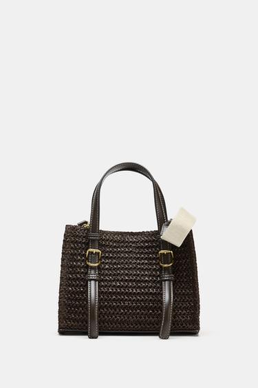 Zara 迷你托特包 - 巧克力色