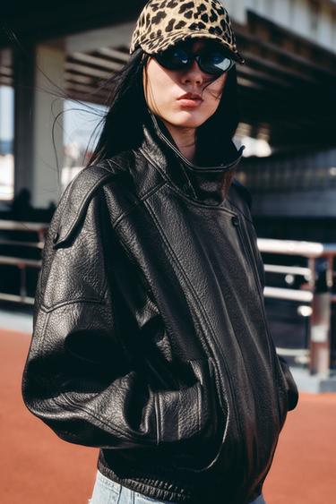 FAUX LEATHER JACKET - Black by Zara