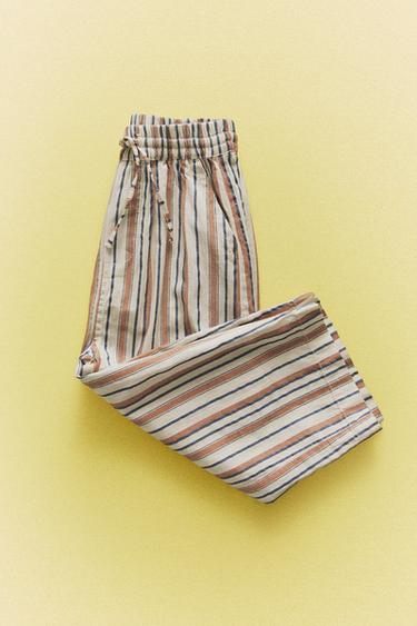 PANTALÓN PLAYA INFANTIL RAYAS - Teja de Zara