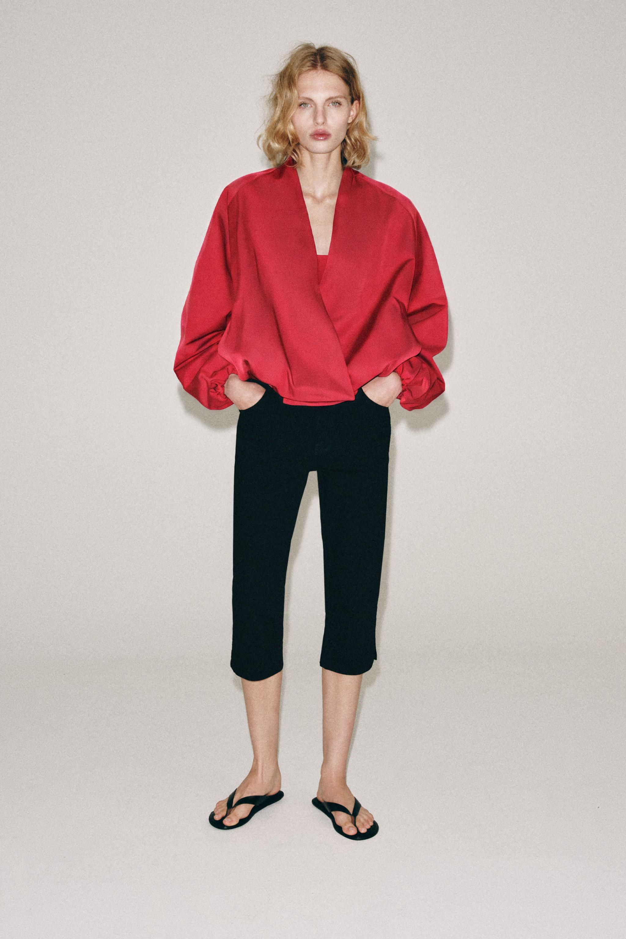 ZW COLLECTION BOMBER JACKET — Red