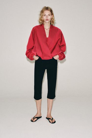 CHAQUETA BOMBER ZW COLLECTION - Rojo de Zara