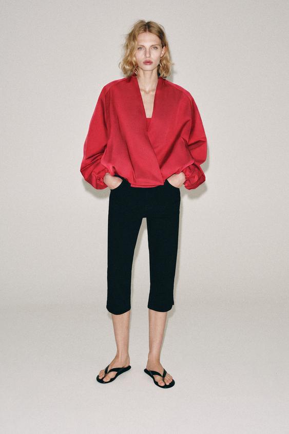 ZW COLLECTION BOMBER JACKET - Red by Zara - Image 0