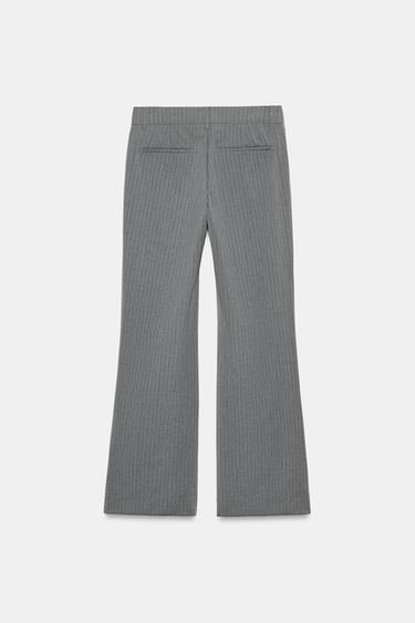 QUẦN KẺ SỌC NHỎ CẠP TRỄ - Xám than từ Zara