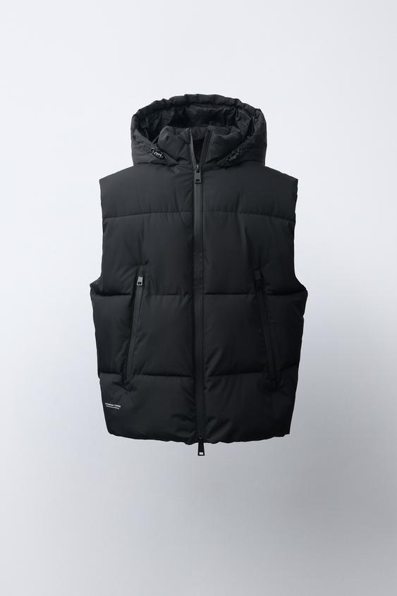 WATER-REPELLENT PUFFER GILET - Black de Zara - Imagen 0