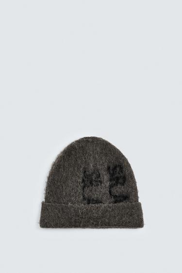 Zaras BEANIE LOGO X SR_A - Brun/prick