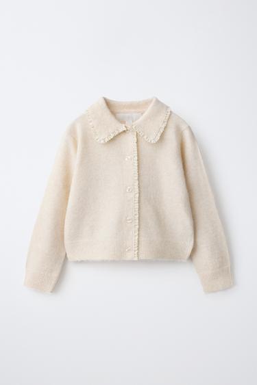 LACE CARDIGAN — Beige 1