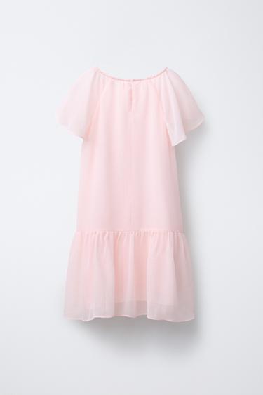 ROBE FLUIDE BIJOUX FLEURS - Rose pâle de Zara - Image 1