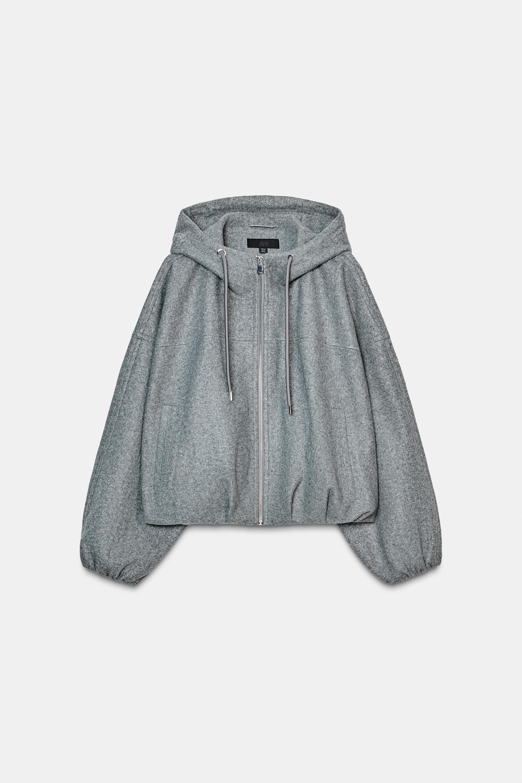 YUMUŞAK KAPÜŞONLU OVERSIZE BOMBER CEKET - Görsel 7