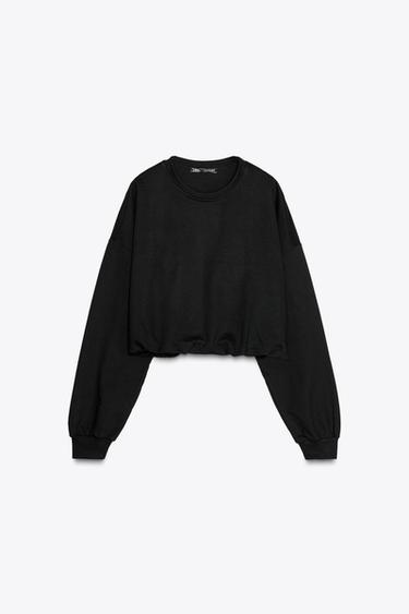 SUDADERA MANGA LARGA - Negro de Zara