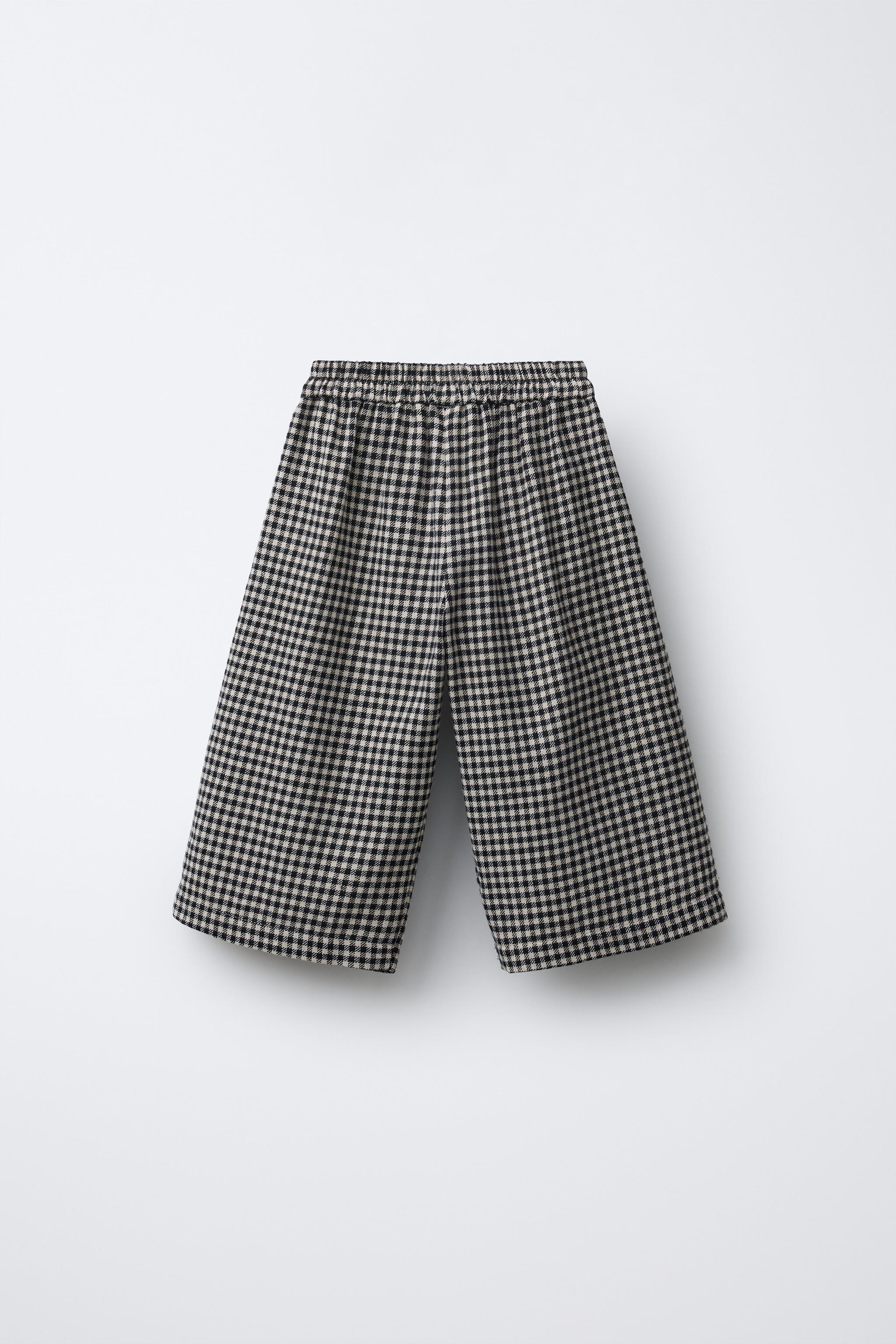 CALÇA CULOTTE XADREZ VICHY - Cru | ZARA Brasil