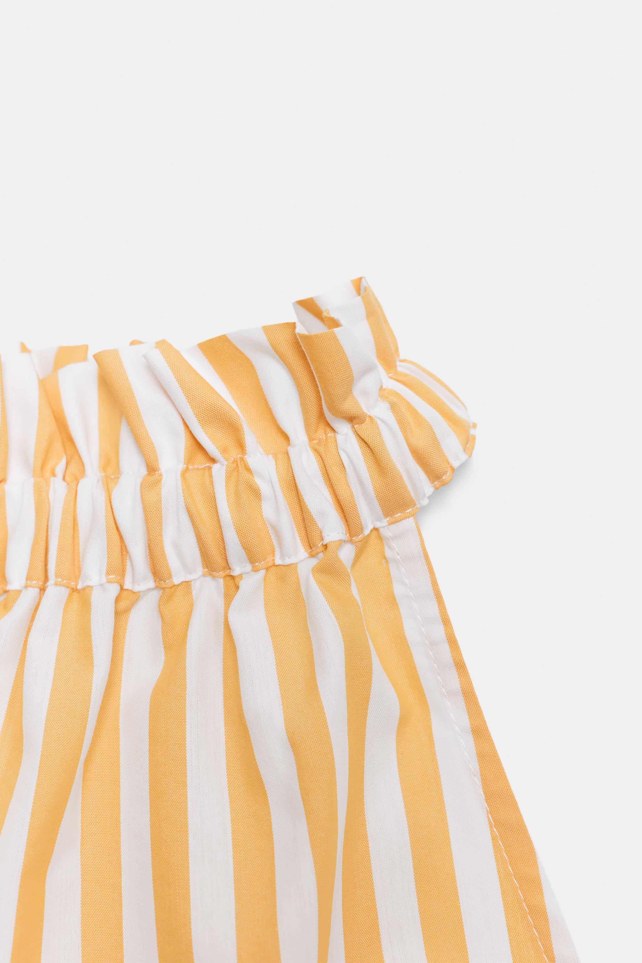 STRIPED PUFFY TIE TOP
