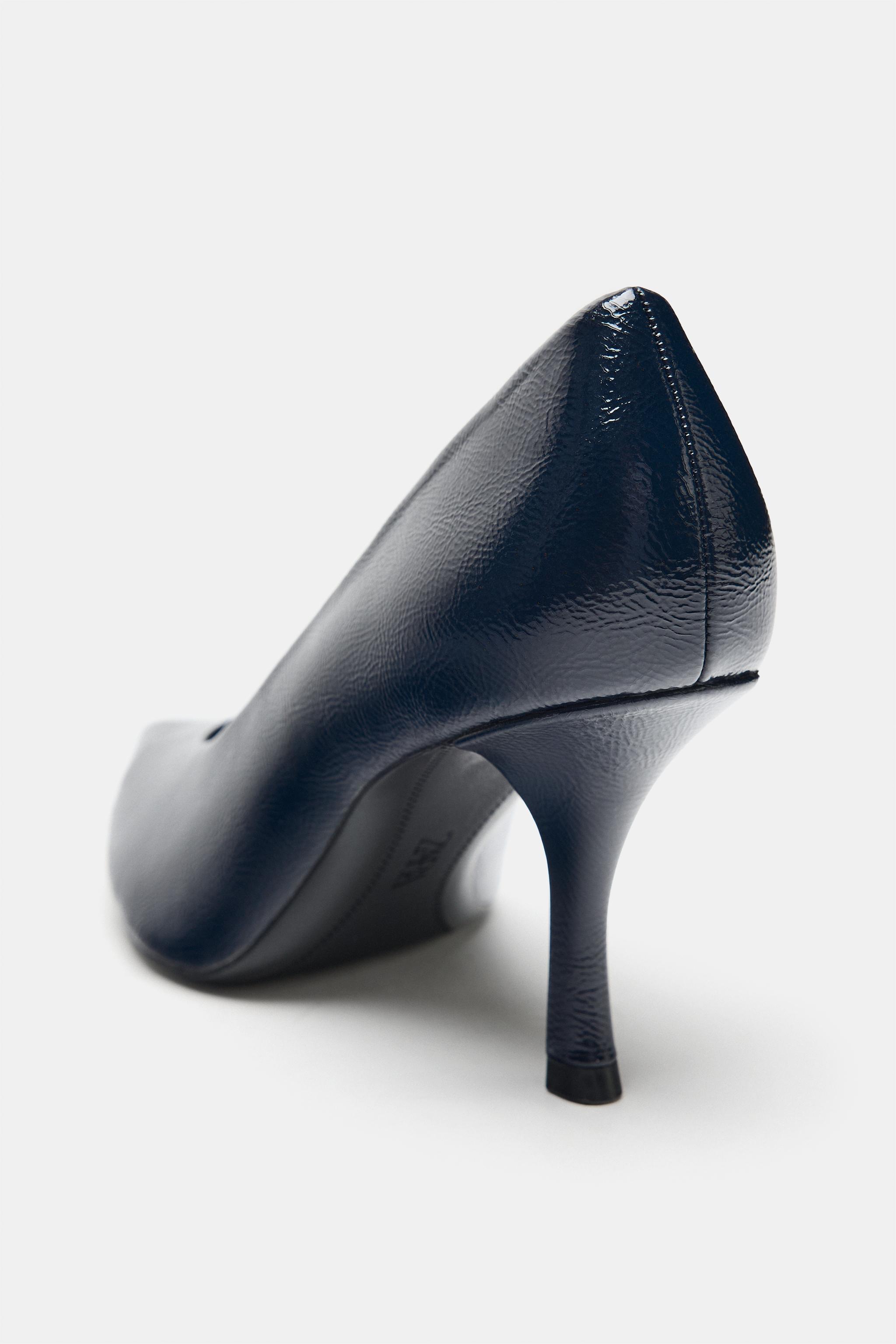 PATENT EFFECT HIGH HEEL SHOES