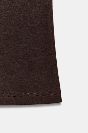 TOP COTON MODAL - Marron de Zara - Image 2